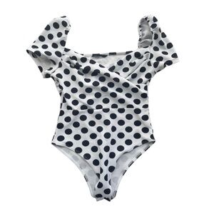 Polka dot bodysuit off the shoulder Dolce & Gabanna (like)